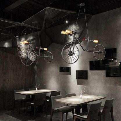 Creative Retro Bicycle Chandelier Industrial Wind Iron Art Craft Light Restaurant/bar/Cafe Decorative Light