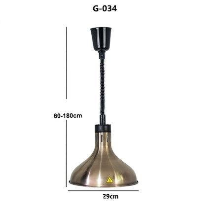 Restaurant Food Insulation Lamp Heating Lamp Commercial Chandelier Single-head Food Insulation Heating Lamp Barbecue Lamp