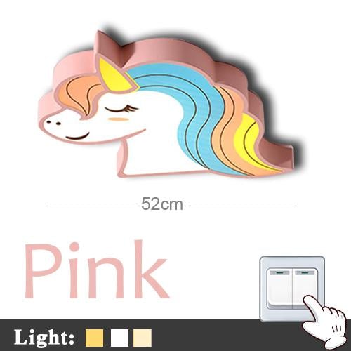 Unicorn Kids Room Light Led Ceiling Lights With Remote Control Cartoon Lampshade Children Room Cute Ceiling Lamp Deco Child Room