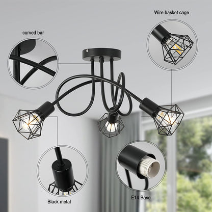 Modern Spider Lamp for Home Decoration, Simple Lighting, Roof Lamp for Bedroom, Dining Room and Living Room, Direct Shipping