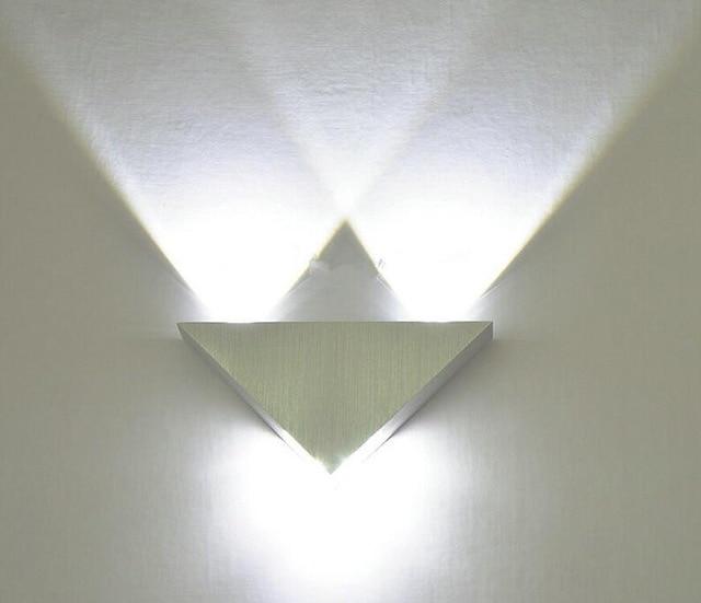 Modern Led Wall Lamp 3W Aluminum Body Triangle Wall Light For Bedroom Home Lighting Luminaire Bathroom Light Fixture Wall Sconce
