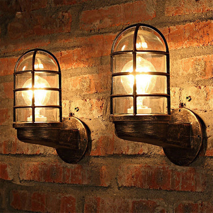 Retro Glass Wall Light Industrial Outdoor Indoor Waterproof LED Wall Lamp Bar Cafe Decora Lighting