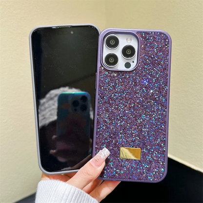 Bling Glitter Phone Case For iPhone 17 16 Pro Max 15Pro 14plus 13 12 Vogue Protective Soft Diamond Cover Protective Shell