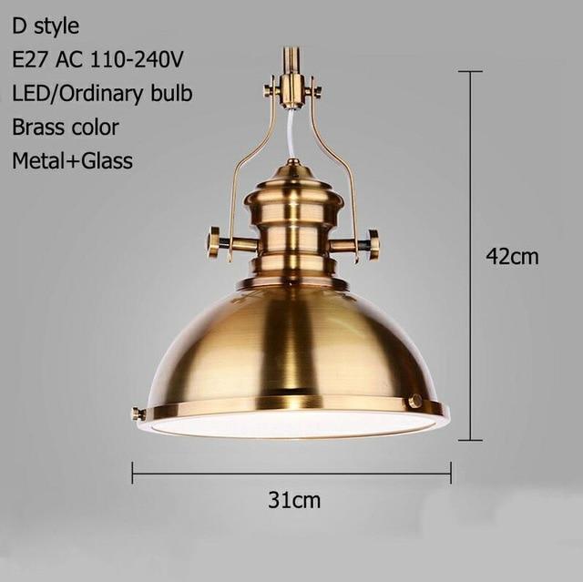 3 Style Loft Retro Industrial Hanging Hardware Metals Pendant Lamp Vintage E27 LED Lights For Kitchen Bar Coffee Light Fixtures