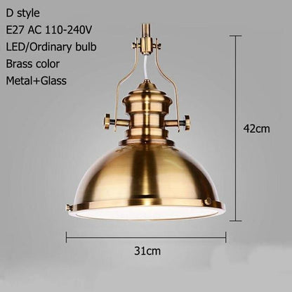3 Style Loft Retro Industrial Hanging Hardware Metals Pendant Lamp Vintage E27 LED Lights For Kitchen Bar Coffee Light Fixtures