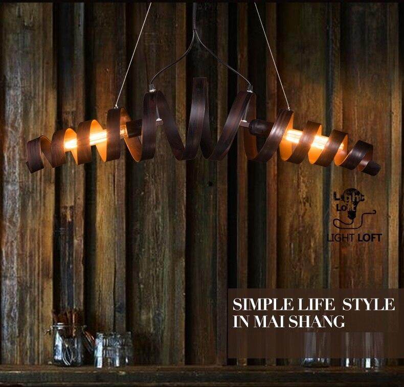 Spiral Spring Industrial Hanging Lamp Bar Retro Vintage Pendant Light Hanglamp Loft Kitchen Ceiling Hanging Light Fixture