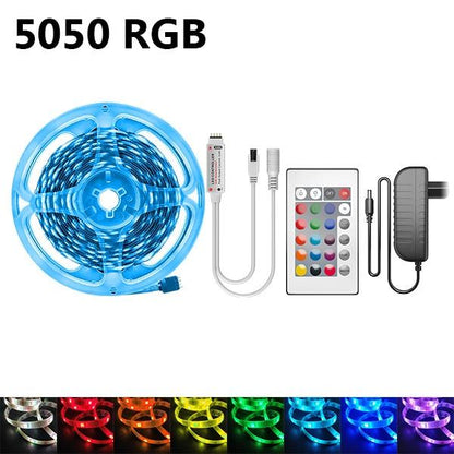 RGBWW RGB LED Strip Light 5050 10M 5M LED Lights SMD 2835 Rgb Leds Tape Diode Ribbon Flexible Room Decoration DC12V Adapter set