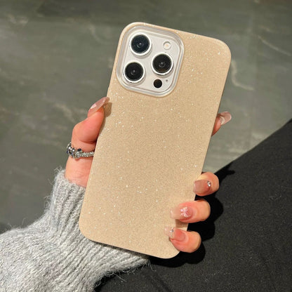 Solid Color Glitter Bling Phone Case For iPhone 17 16E 16 15 14 Plus 13 12 11 Pro Max XR XS MAX Shockproof Protection Back Cover