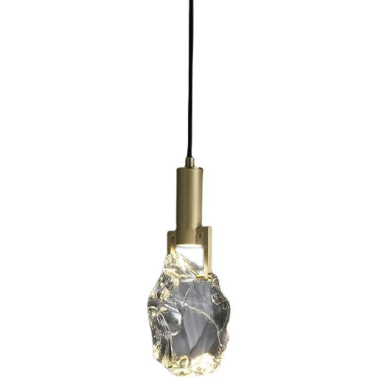 All-copper Original Stone Crystal Bedroom Bedside Small Chandelier Decorative Chandelier