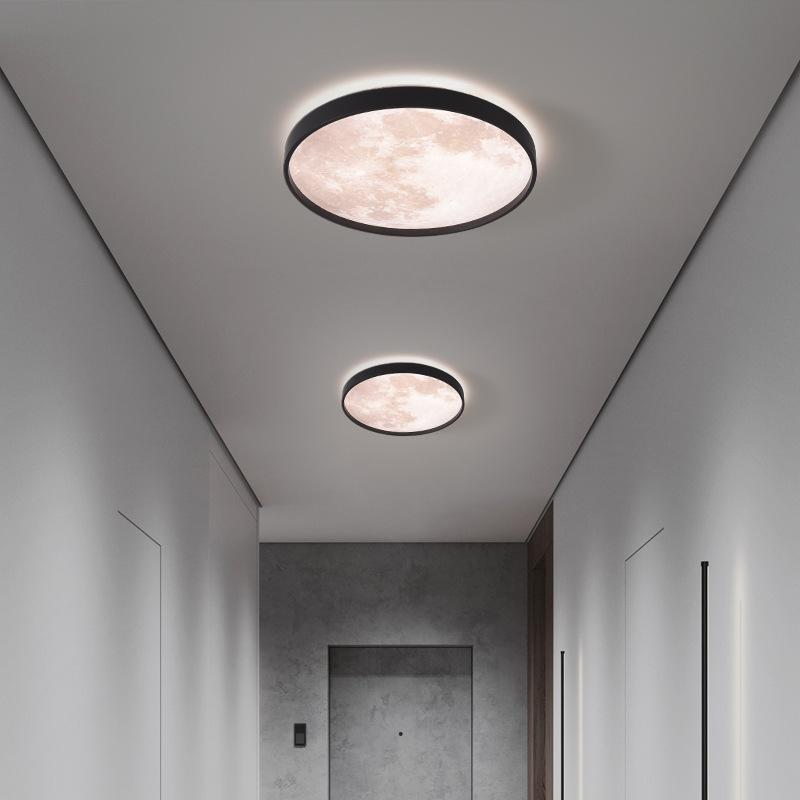 New Modern Simple Round Bread Lamp Creative Net Red Moon Ceiling Lamp