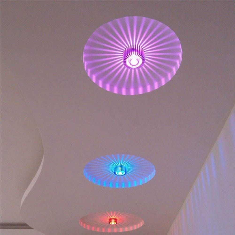 Aluminum Flush Mount Ceiling Light With Remote Control RGB Smart LED 3W Dimmable Light For Living Room