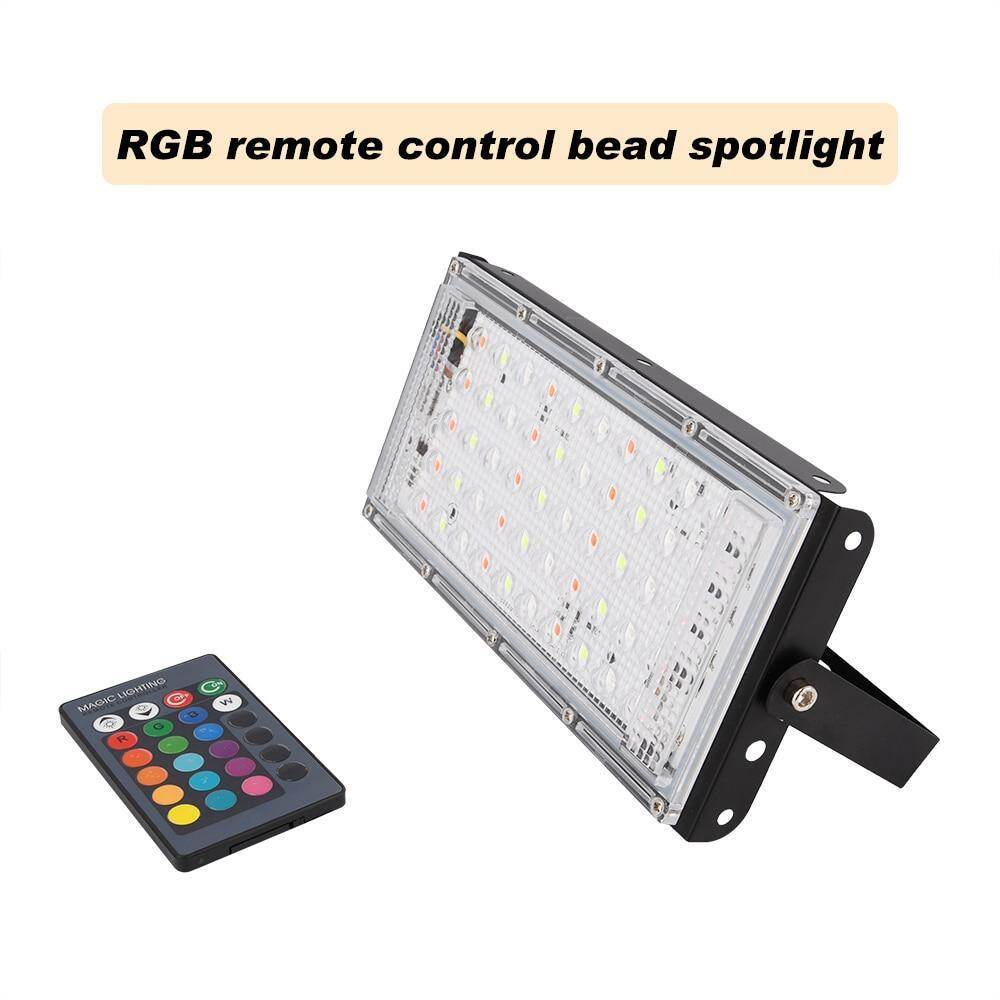 Led Spotlight Outdoor RGB Flood Light 50W 100W AC Waterproof IP66 Reflector Projector Lamp With Color Remote Controller