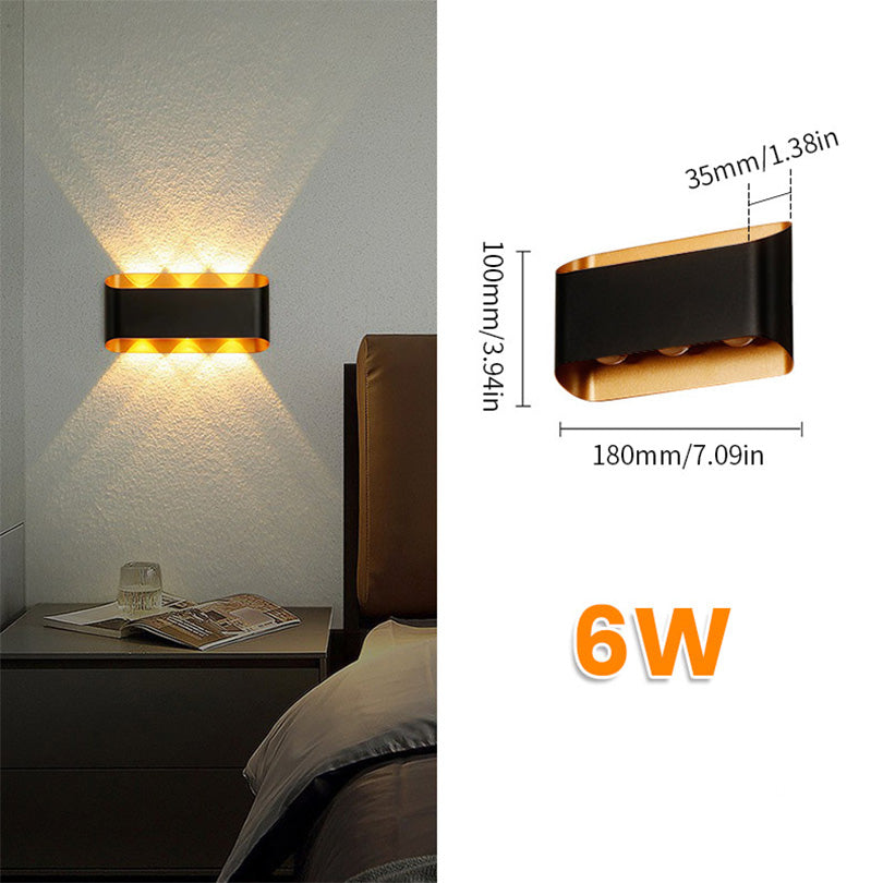 Aluminium LED Wall Lamp Waterproof IP55 Indoor Outdoor Lamp Garden Lights for Living Room Bedroom
