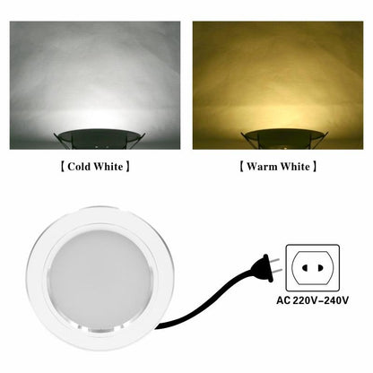 LED Downlight 5W 9W 12W 15W 18W Round White Ultra Thin Aluminum Recessed Lamp 220V 230V 240V Led Bulb Indoor LED Spot Lighting