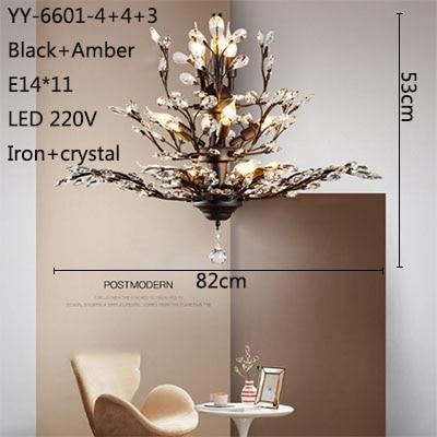American Luxurious Crystal Chandelier E14 LED 220V For Restaurant  Lighting Chandelier Modern Home Decor Lighting Fixtures Room