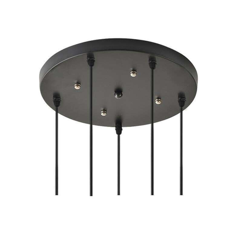Ceiling Plate Black/White Iron Pendant Lamp Bases DIY 2/3/4/5 holes 25cm/30cm/40cm/50cm Straight/Round Ceiling Base