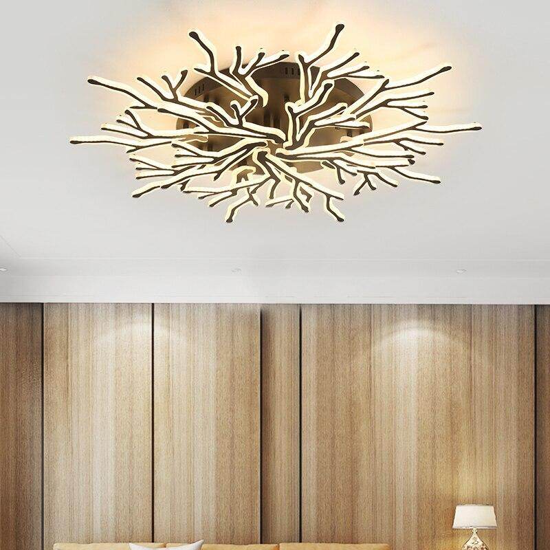 NEW Modern 3/6/9/12/15Arms Black Pendant Lights For Living Room Dining Room Acrylic Aluminum Body LED Pendant Lamp Fixtures