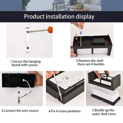 Motion Sensor LED Wall Light 16W Indoor&Outdoor Waterproof IP66 Porch Wall Lamp Sconce Decoration Lighting
