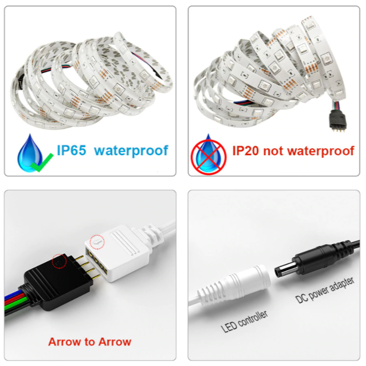 5050 SMD Bluetooth LED Strip Lights 30M 20M RGB LED LightFlexible Ribbon Waterproof Tape Diode DC 12V Bluetooth Control-2