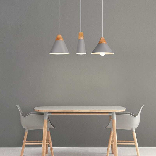 Pendant Lights Wooden Metal Colorful E27 Led Pendant Lamp 7Colors Nordic Design Hanging Lights Dinning Room Decor Rope Light Lled