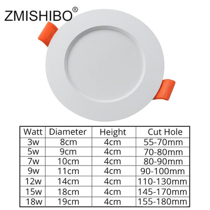 LED Recessed Downlights Ceiling Spot Lamp 3000K/4000K/6000K 3W 5W 7W 9W 12W 15W 18W  Living Room Kitchen Lamp