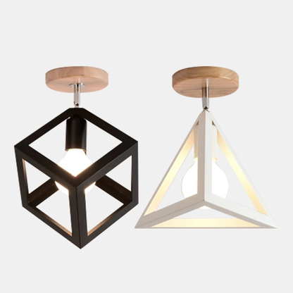 LED Pendant Light American Loft Corridor Balcony Room Pendant Lamp Nordic Simple Lights Indoor Lighting Fixture Square Lamps E27