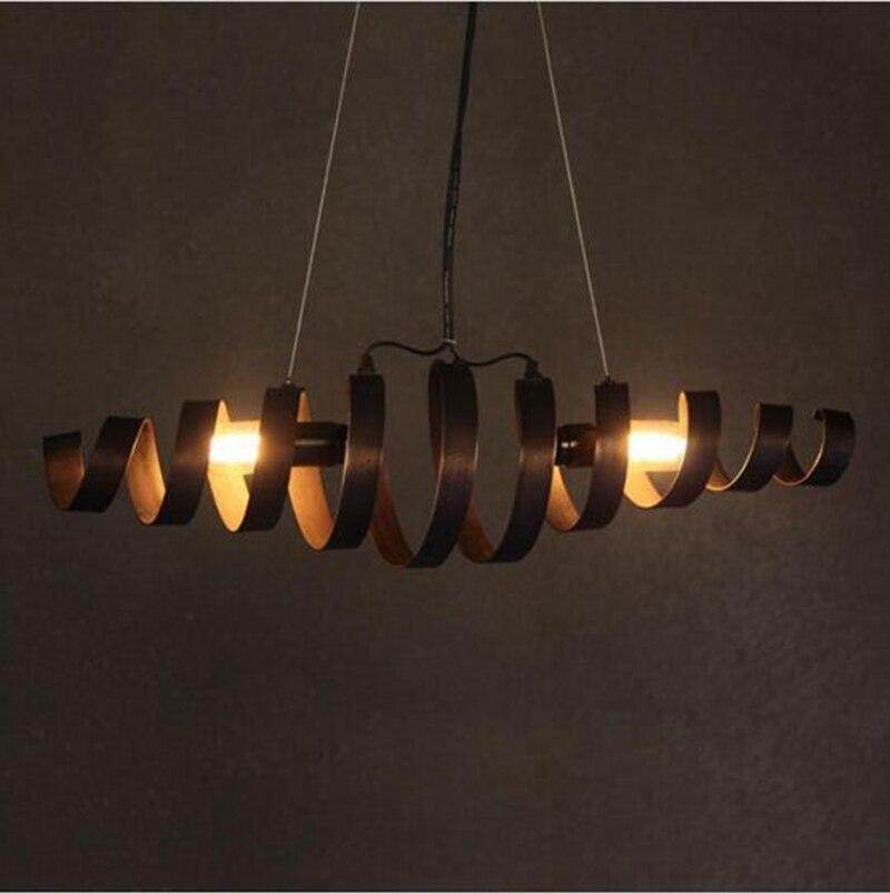 Spiral Spring Industrial Hanging Lamp Bar Retro Vintage Pendant Light Hanglamp Loft Kitchen Ceiling Hanging Light Fixture
