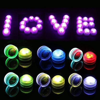 Battery Powered RGB Submersible LED Light IP68 Waterproof Underwater Led Light Night Lamp for Fish Tank Pond Wedding Party Light