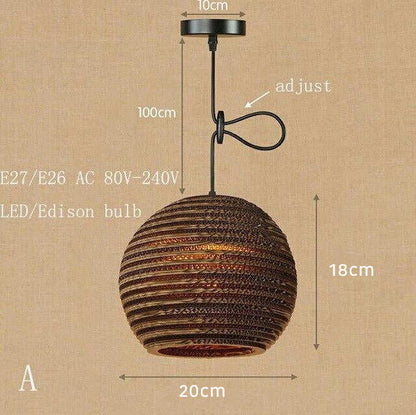 Modern Nordic Pendant Light Hanging E27 LED Origami Paper Shade Pendant Lamp Bar Restaurant Living Room Bedroom Lighting Fixture