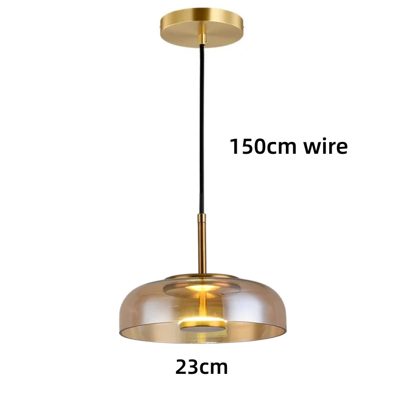 Led Pendant Lighting for Bedroom Bedside Kitchen Restaurant Modern Hanging Lamp Ceiling Decoration Lights Glass Indoor Nordic