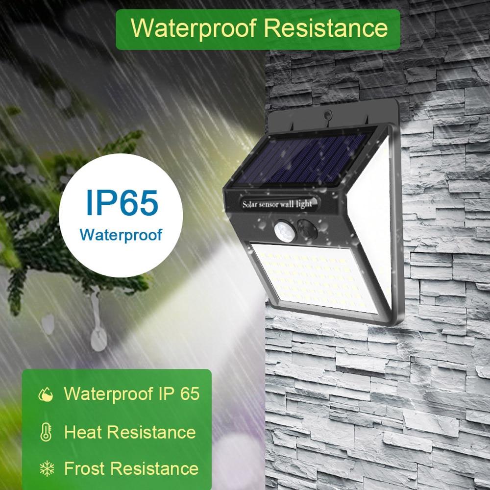 3 Mode 140 LED Garden Solar Security Lights Outdoor Motion Sensor Solar Powered Energy Lamp for Wall Fence Decoration Waterproof