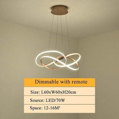 New Design Gold Hanging Pendant Lamp 70W For 10-15Square Meters Bedroom Pendants Led Kitchen Led Light Hanging Pendant Lamp