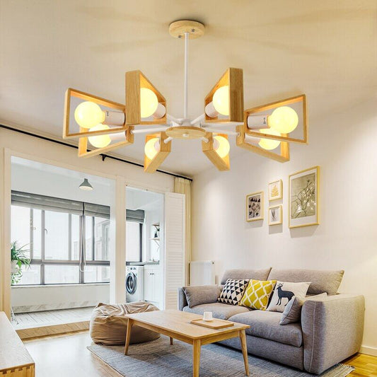Vintage Pendant Light LED Modern Retro Indoor Lighting Iron Metal Wood Living Dinning Room Decoration Light Fixture