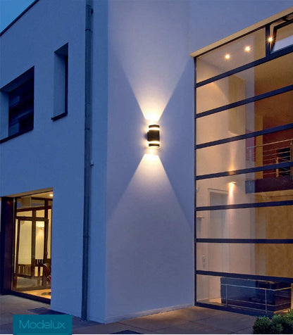 Modern LED Wall Light Outdoor IP65 Waterproof Aluminum Black Wall Lamps Porch Garden Lamp 6W 12W 110V 220V Sconce Luminaire