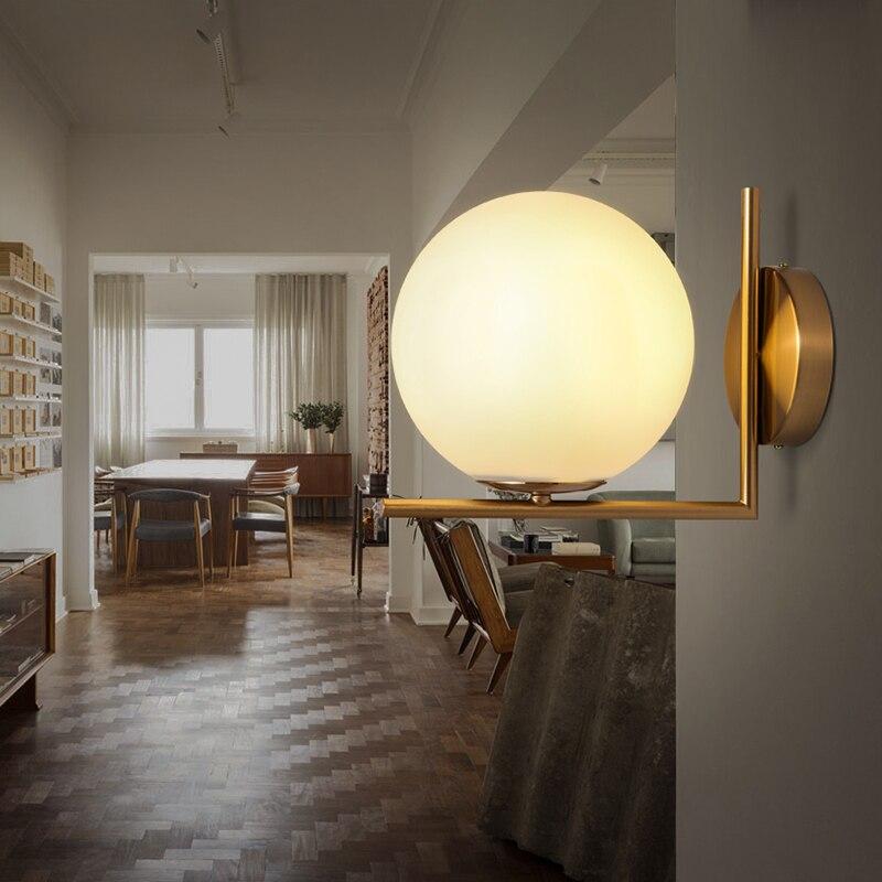 Modern Style Living Room Bedroom Minimalist Restaurant  Pendant Light Nordic Clothing Decoration Glass Ball Pendant Lamp