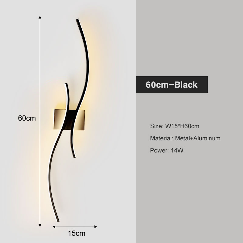 Indoor LED Wall Lamps for TV Background Corridor Aluminum LED Wall Lights Wall Sconce Lighting