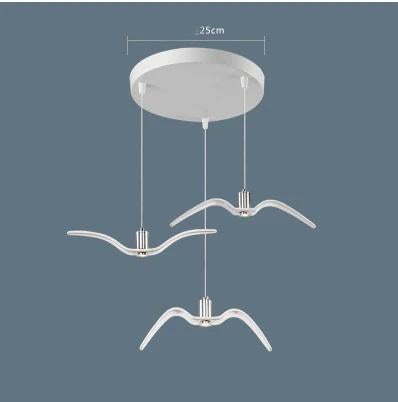 Nordic Chandelier Restaurant Three Creative Lights Modern Minimalist LED Bar Table Dining Room Personality Art Seagull Chandelier