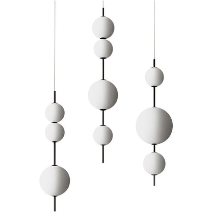 Nordic Simple Modern Restaurant Lamps Personalized Creative Glass LED Large and Small Ball Chandelier