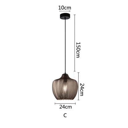 Glass Pendant Lights Restaurant Hanging Lamp Kitchen Island Dining Table Bedroom Bedside Lamp