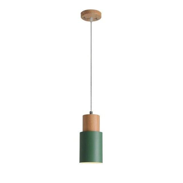 High Quality Durable Modern Wood Pendant Light Minimalist Macaron Nordic Wood Luminaire Aluminum Island Bar Hotel Home Decor