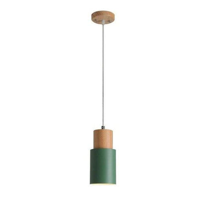 High Quality Durable Modern Wood Pendant Light Minimalist Macaron Nordic Wood Luminaire Aluminum Island Bar Hotel Home Decor