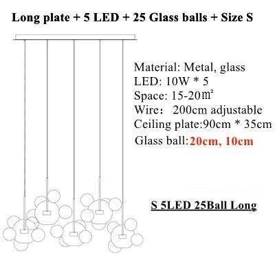 Bubble Lamp Globe Glass Hanging Lamps Dining Room Bubble Pendant Light Kitchen Hotel Glass Ball Suspension Lighting