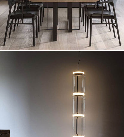 Modern Simple Glass Splicing Time Tunnel Restaurant Empty Chandelier