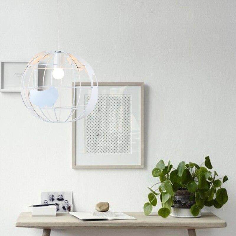 Pendant Light Black/White Creative E27 bulbs Earth Iron Pendant Lamp Edison Bulb for Kitchen Dining Room Restaurant pendant lamp
