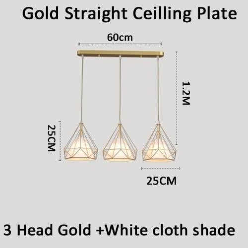 Modern Pendant Lamp Light,  Iron Frame Pendant Lights For Kitchen Island Dining Room Home Decoration Luminaire
