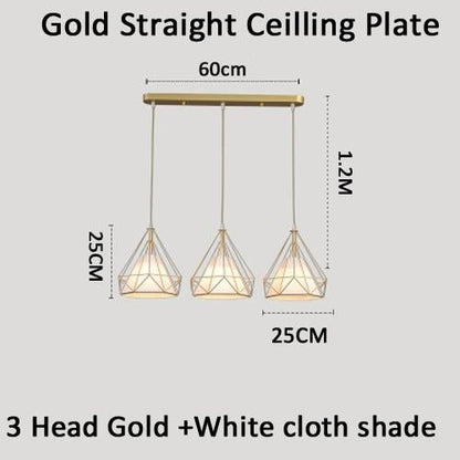 Modern Pendant Lamp Light,  Iron Frame Pendant Lights For Kitchen Island Dining Room Home Decoration Luminaire