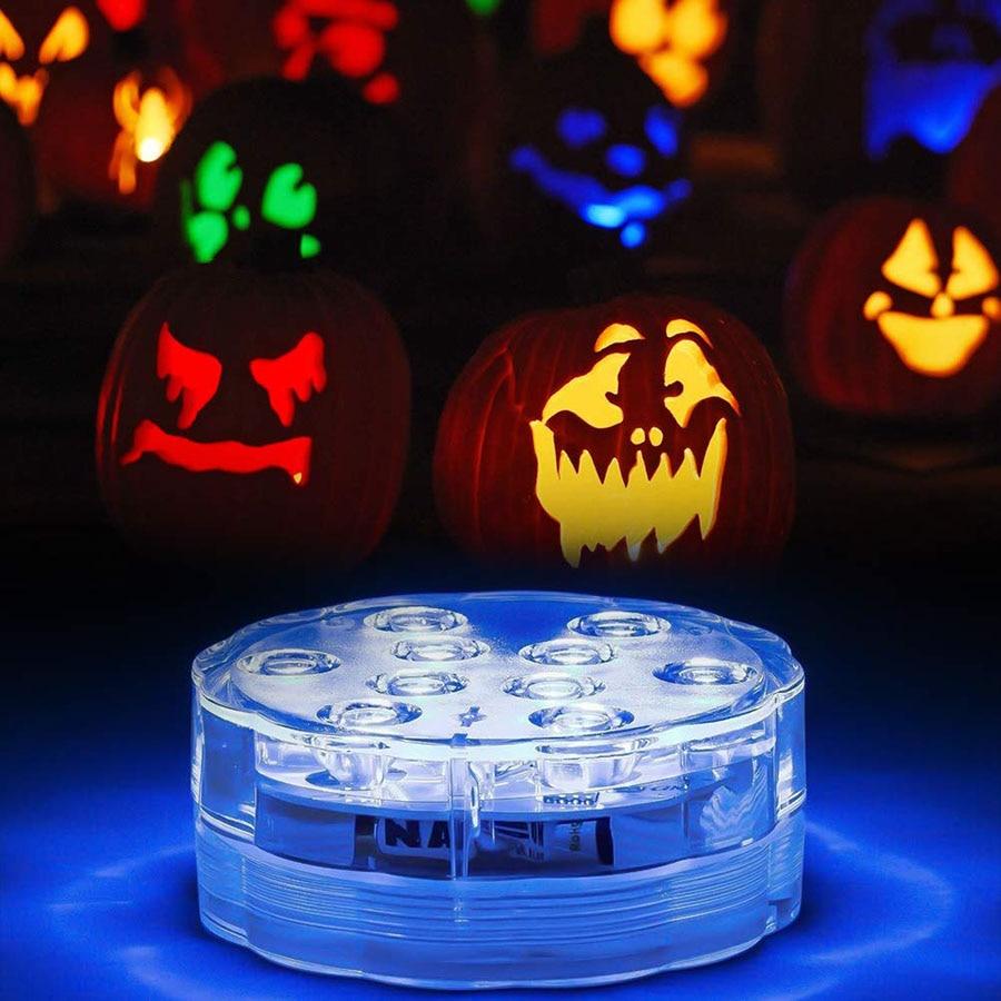 IP68 Waterproof Multi Color Submersible LED Lights Underwater Night Lamp Tea Light Vase Bowl Party Wedding Christmas Decoration
