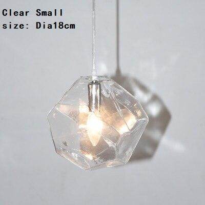 Modern Scandinavian Ice Crystal Glass Pendant Lights Creative Restaurant Hanging Lights Colored Stone Single Head Luminarias
