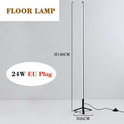 Modern LED floor lamp simple living room bedroom lamp colorful RGB light