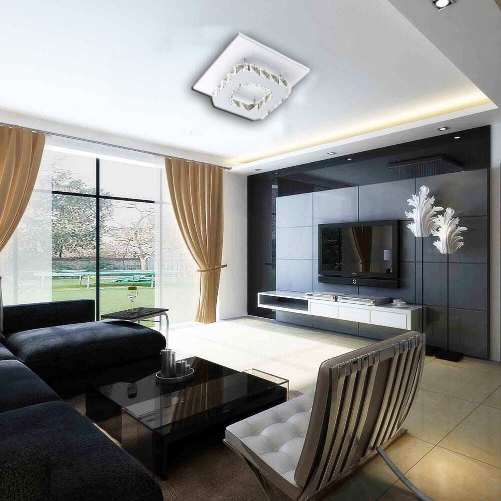 12W Ceiling Lamp Crystal  LED Bulb Base High Light Transmittance Cool White/Warm White Modern Pendant Lamp